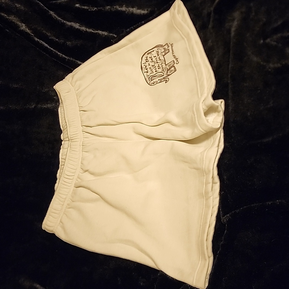 Cream sweat shorts